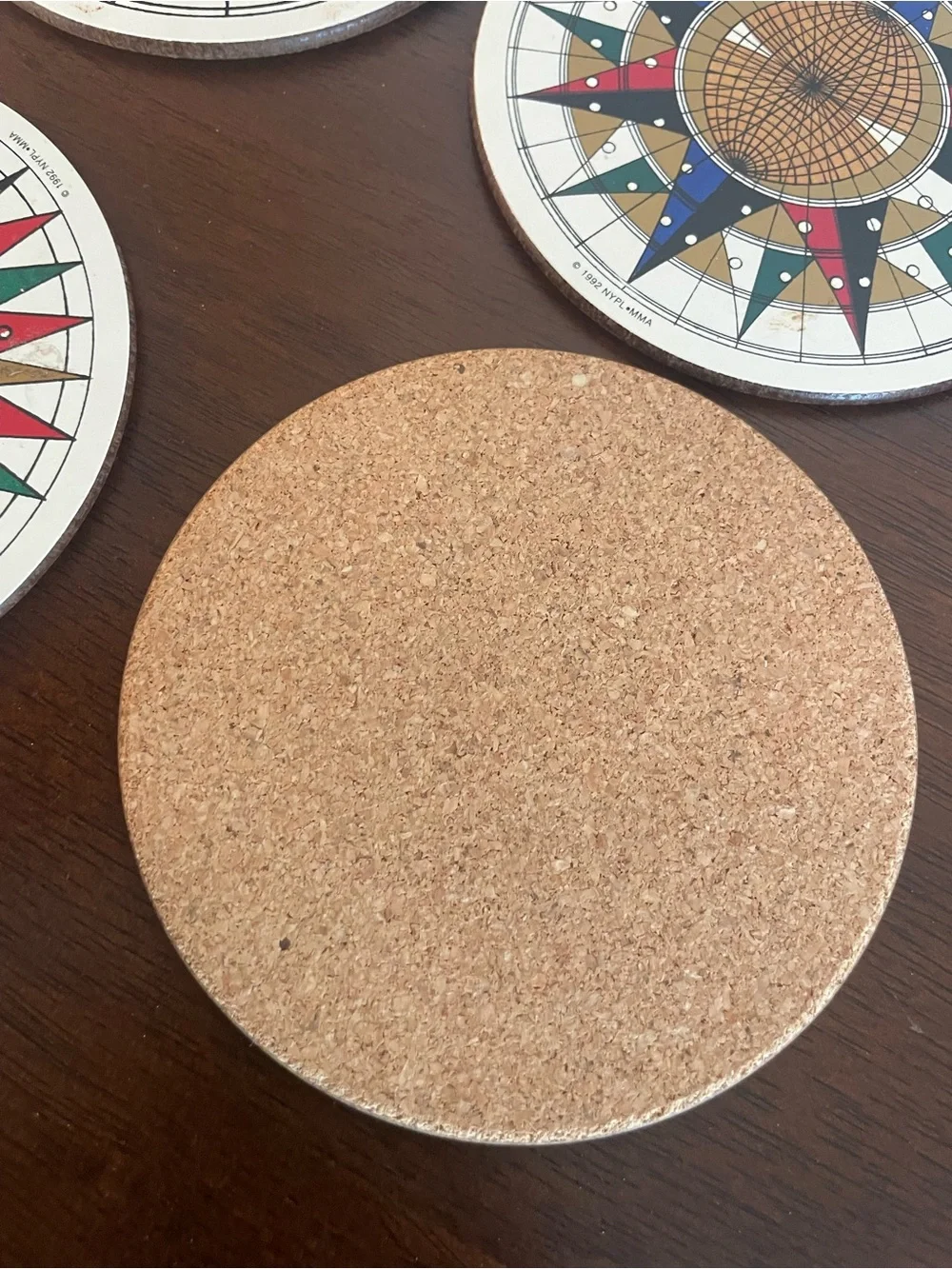 Jason Decorative Compass Wall Coasters - Red, Green, Gold